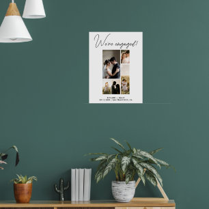 Poster Photo Moderne Nous sommes fiancés Fête de fiançail