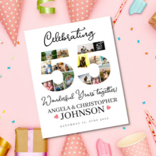 Poster photo montage 55e anniversaire du Mariage