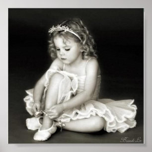 Poster - Photo noir et blanc Ballerina