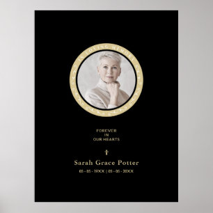 Poster Photo Ornemental En souvenir d'un être cher Funéra