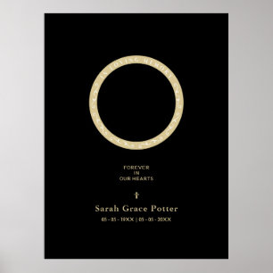 Poster Photo ornementale évoquant les funérailles aimées 