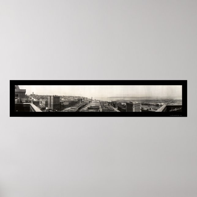 Poster Photo panoramique Tacoma WA 1913 (Devant)