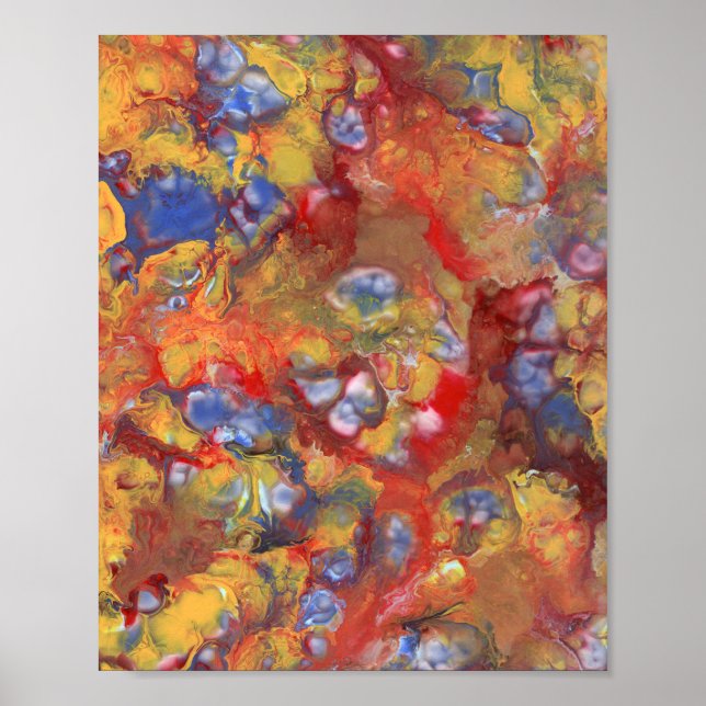 Poster photo Pearl Dream Abstrait en acrylique (Devant)