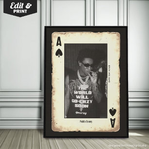 Poster Photo personnalisé d'ado Art mural, Poker As de Pi