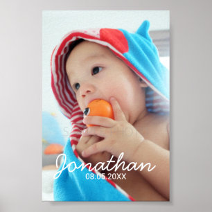 Poster Photo personnalisée avec nom et date