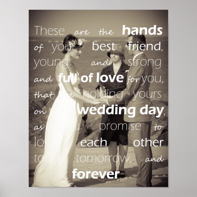 Poster Photo personnalisée Bénédiction du Mariage des mai (Devant)