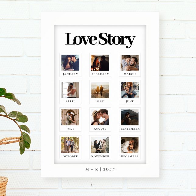 Poster Photo Personnalisée Moderne Couple Love (Créateur téléchargé)