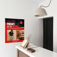 Photo personnalisée Rouge Black Vendredi Promo pro