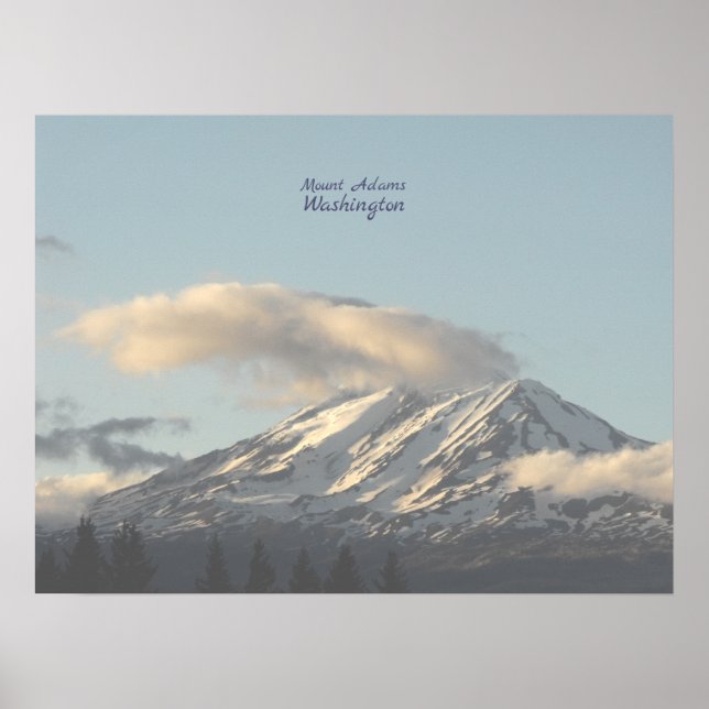 Poster Photo Pittoresque du mont Adams Washington (Devant)