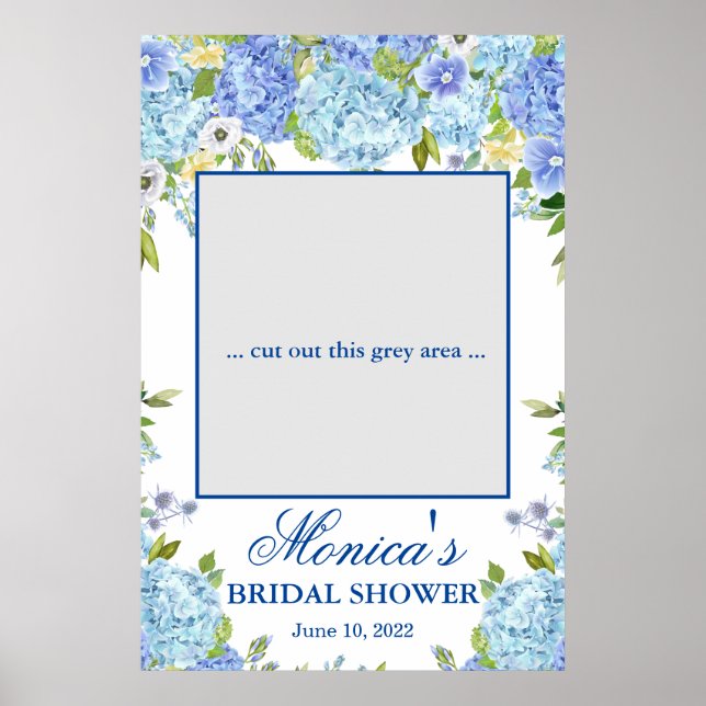 Poster Photo Prop Fête des mariées Blue Hydrangea (Devant)