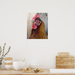 Poster Photo Red Chicken Hen