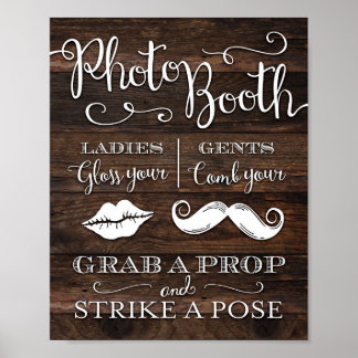 Poster PHOTO Rustique Chic BOOTO GRAB A PROP SIGNE Imprim