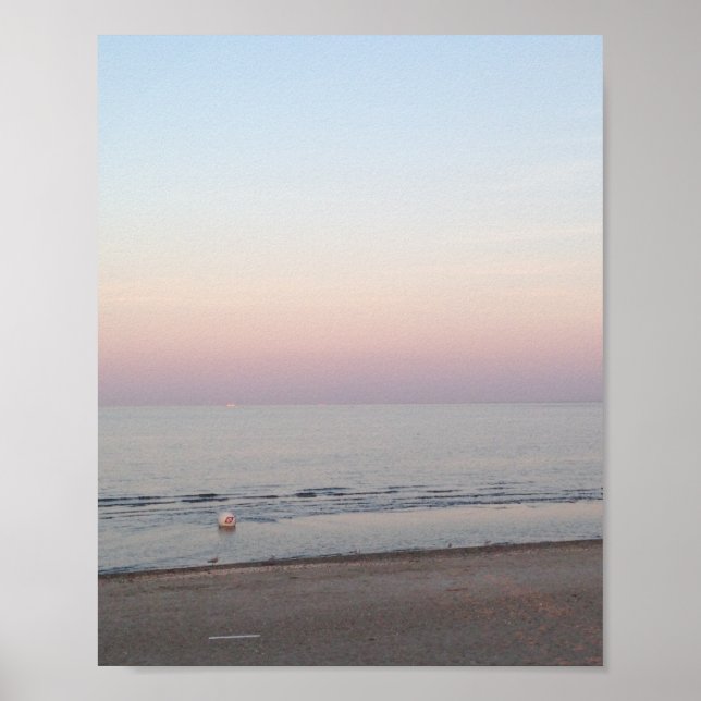 Poster photo Serene Sunset Beach Ocean (Devant)