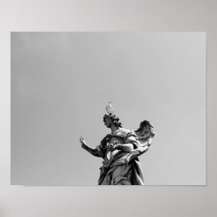 Poster Photo simple et moderne de mouette sur la statue