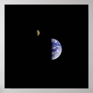 Poster Photo spatiale de la Lune de Terre Galileo
