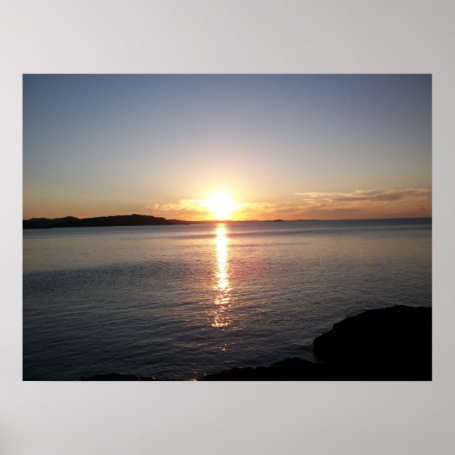 Poster Photo Sunset Lake Superior Marquette (Devant)