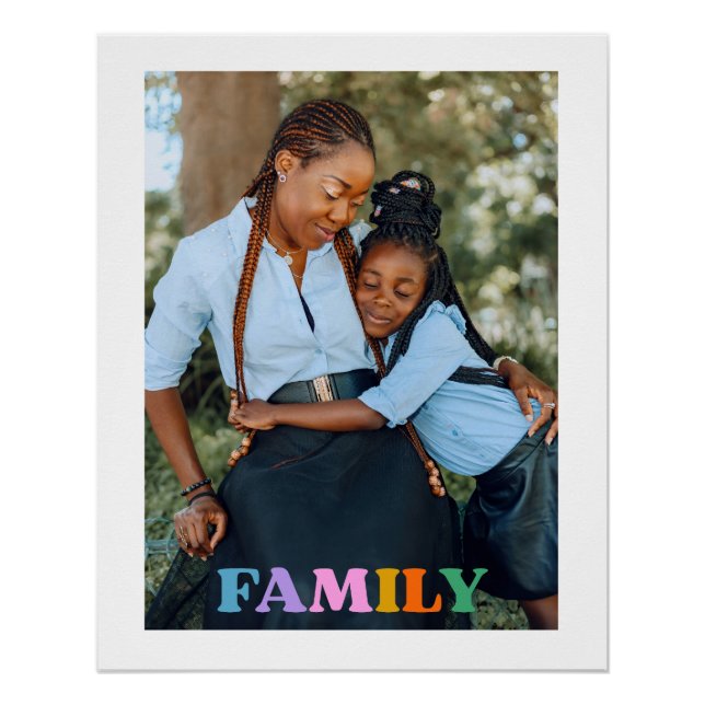 Poster Photo typographie famille moderne simple (Devant)