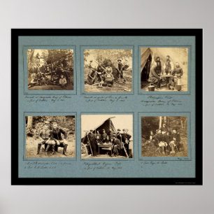 Poster Photo Vignettes avec Custer 1862