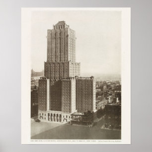 Poster Photo Vintage Retro Immeuble New York