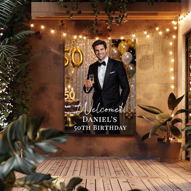 Poster Photo welcome birthday party (Créateur téléchargé)