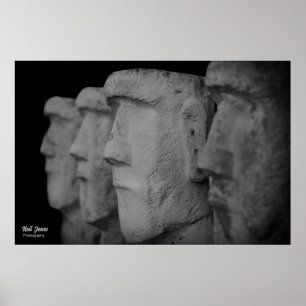 Poster Photographe de four stone heads poster.
