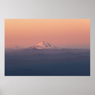 POSTER PHOTOGRAPHIE AÉRIENNE DE MONTAGNE AVEC NEIGE