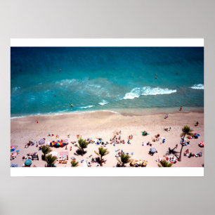 Poster Photographie aérienne de vue d'océan de plage de