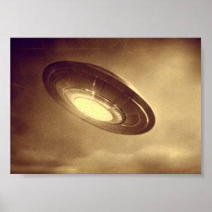 Poster Photographie ancienne d'un OVNI