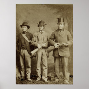 Poster Photographie antique - la partie de chasse