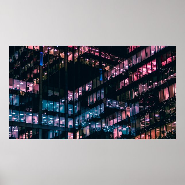 POSTER PHOTOGRAPHIE ARCHITECTURALE DU BÂTIMENT AVEC LES G (Devant)