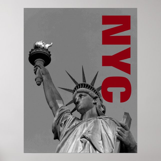 Poster Photographie d'art de la Statue noire blanche de l (Devant)