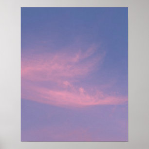 Poster Photographie d'art fin Nuages de Crépuscule Rose É