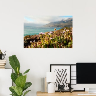 Poster Photographie de fleurs de l'océan Pacifique