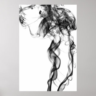 Poster Photographie de fumée - Noir