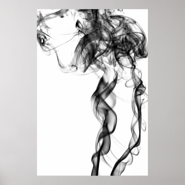 Poster Photographie de fumée - Noir (Devant)