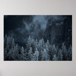 POSTER PHOTOGRAPHIE DE LA MONTAGNE ET DES ARBRES
