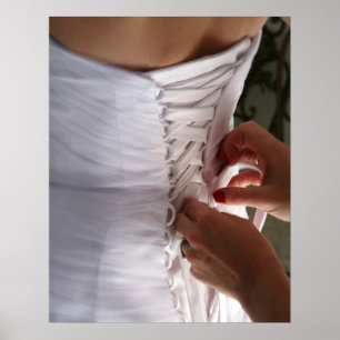 Poster Photographie de la robe mariage de femme de chambr