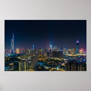 Poster Photographie de paysage urbain vibrant