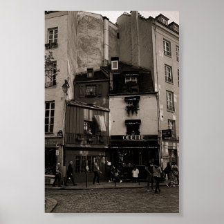 Poster photographie de rue en noir et blanc à paris