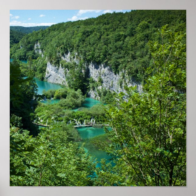 Poster Photographie de voyage Croatie Lac Paysage de mont (Devant)