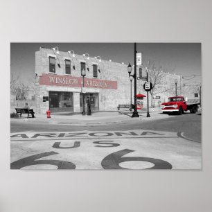 Poster Photographie d'éclaboussure rouge à Winslow Arizon