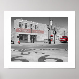 Poster Photographie d'éclaboussure rouge à Winslow Arizon