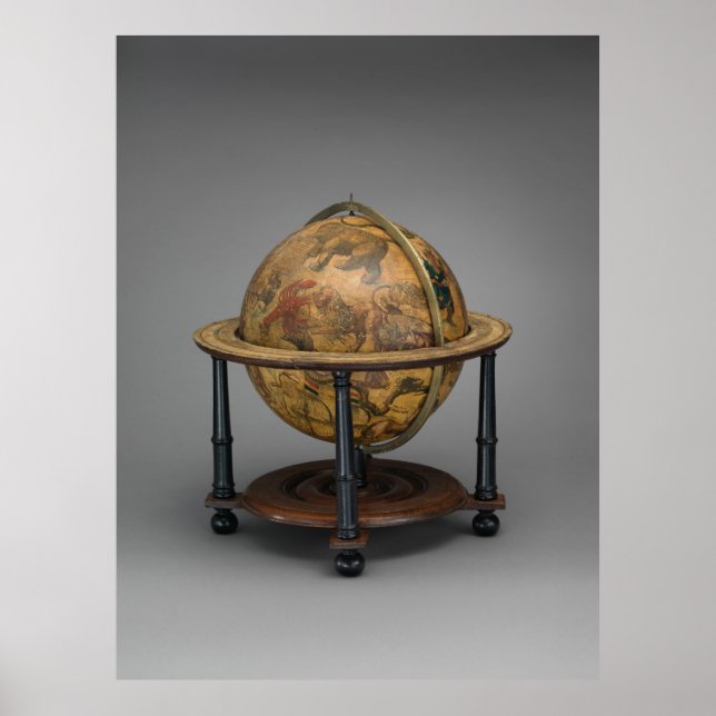 Poster Photographie du Globe céleste historique (1621) (Devant)