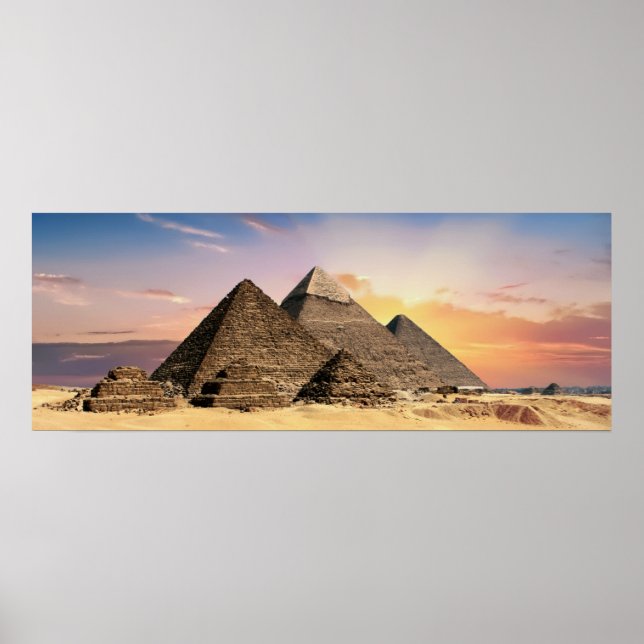 Poster Photographie du paysage : Giza Pyramid Complex Egy (Devant)
