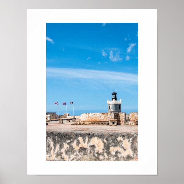 Poster Photographie du phare San Juan (Devant)
