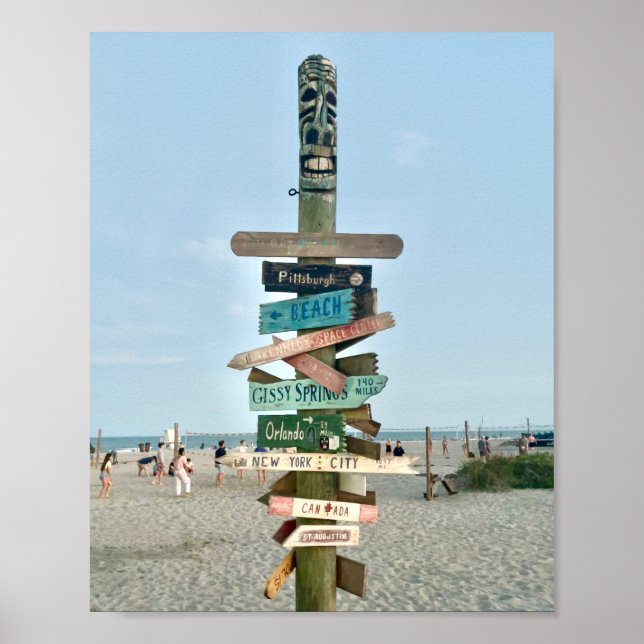 Poster Photographie du quai de Cocoa Beach (Devant)