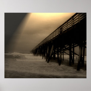 Poster Photographie du quai de Flagler Beach