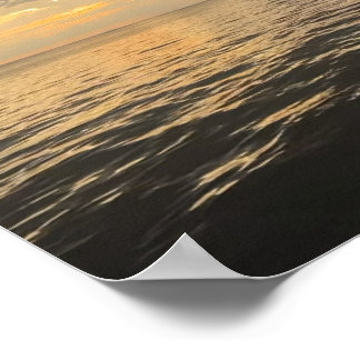 Poster Photographie du reflet du coucher de soleil sur l'