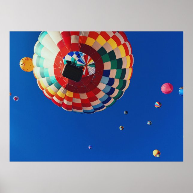 Poster Photographie en angle bas de ballons (Devant)