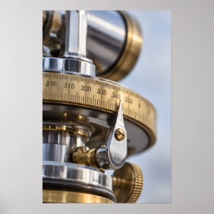 Poster Photographie macro d'une échelle de théodolite vin